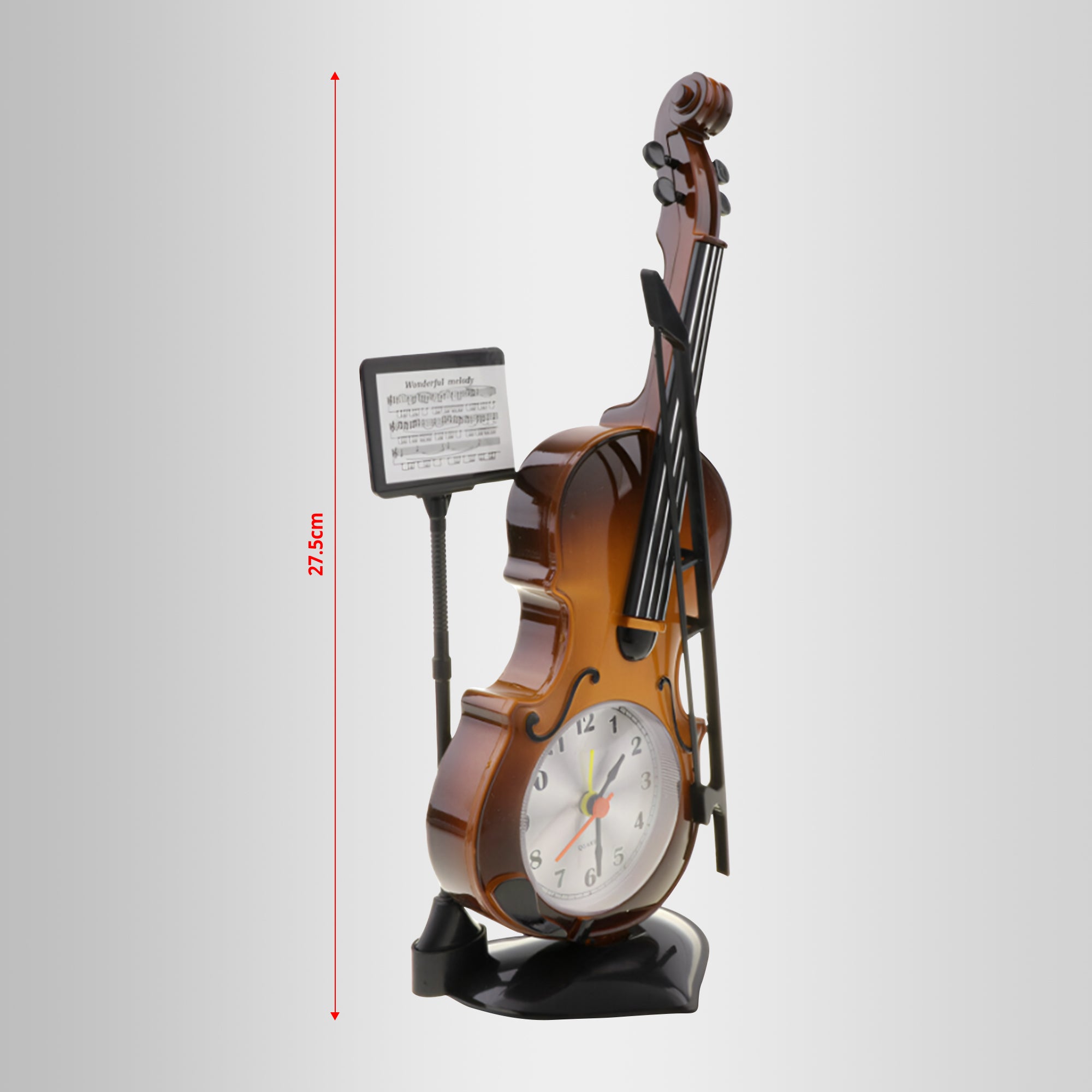 Violin Design Alarm Clock-Creative Bedside Clock for Music Lovers~5224