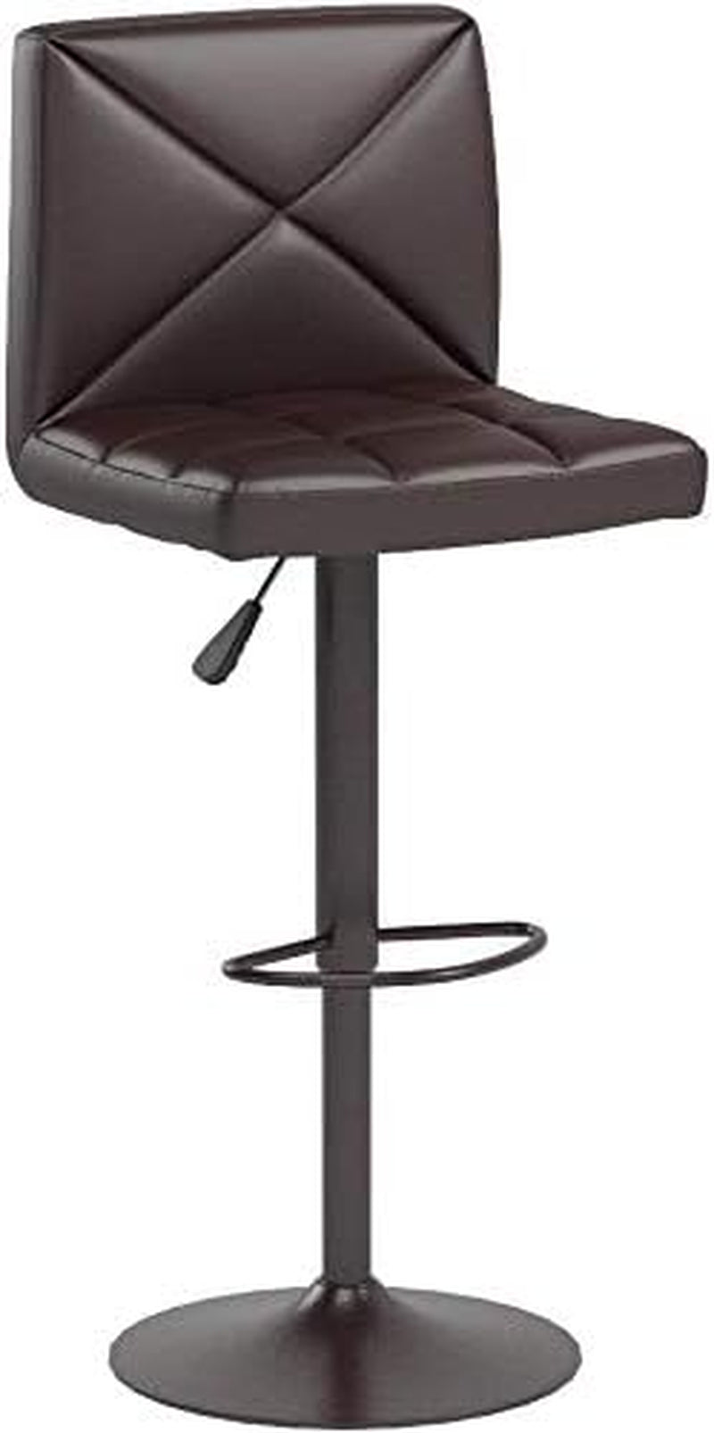 Counter Height Bar Stools Set Of 2 PU Leather Adjustable Swivel-4