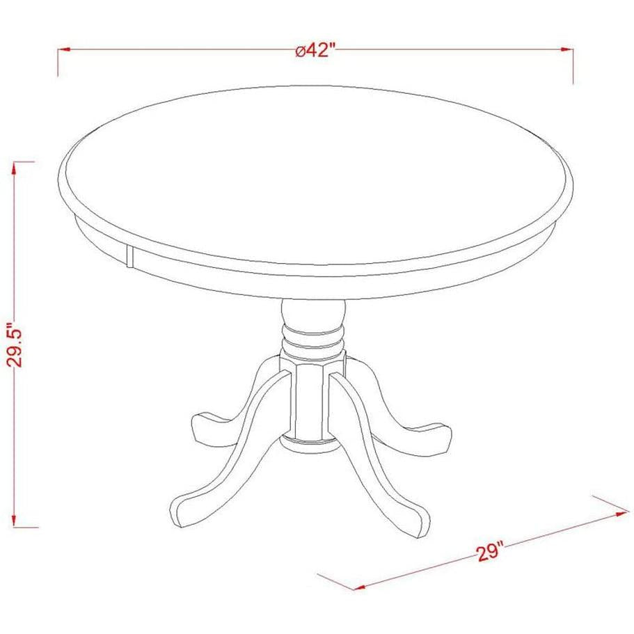 42 Inch Cappuccino Dining Table For Kitchen And Dining Room