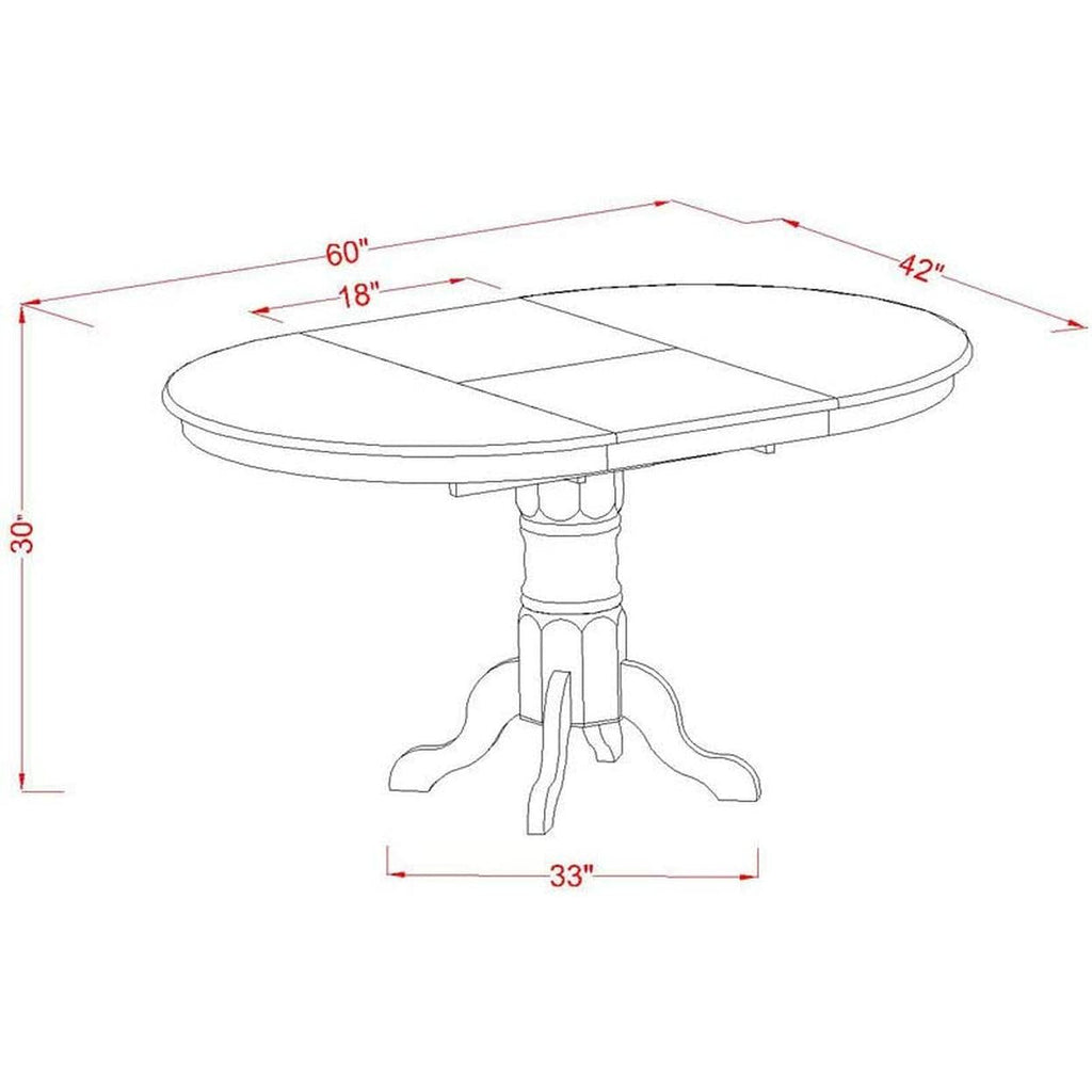 Oak Finish Round Wood Dining Table for Kitchen Dining Room