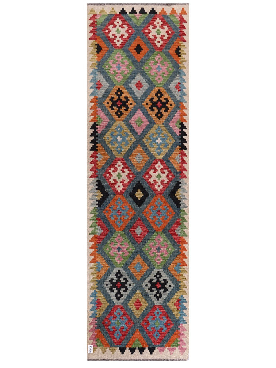 Maimana Afghanistan Kilim Runner - 288 x 84 cm