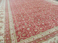 12' X 18' Palace Size Handmade Egyptian Wool Rug Carpet Soft Colors Red & Beige