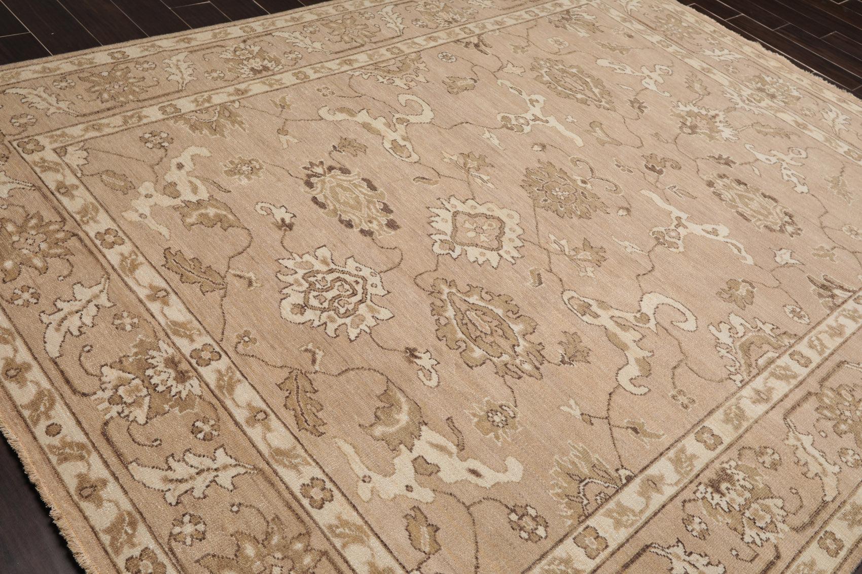 7'8" x 9'11" Hand Knotted 100% Wool Peshawar Oriental Area Rug Taupe