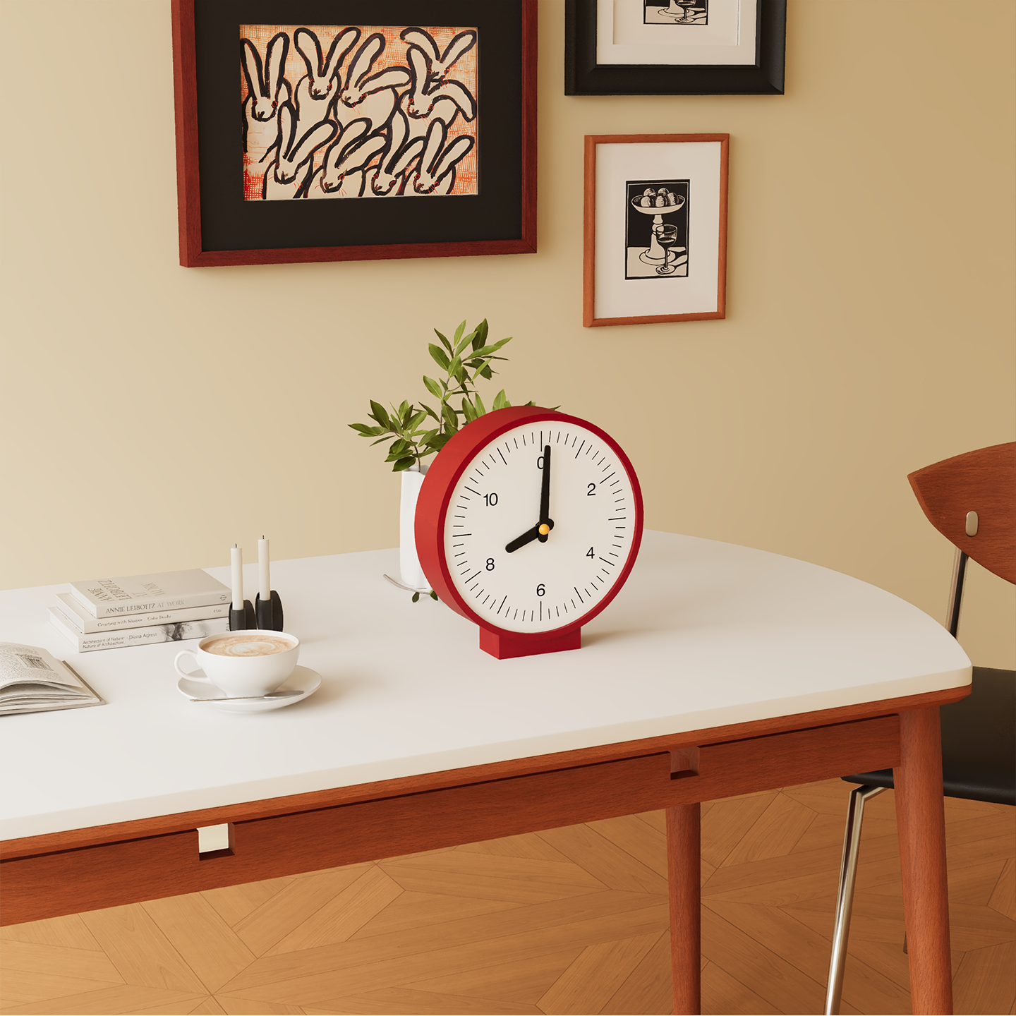 Minimalism Double-Sided Clock