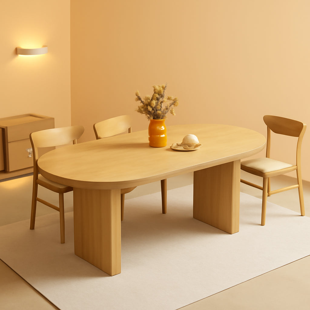 70.8 Inch Natural Dining Table For Kitchen And Dining Room