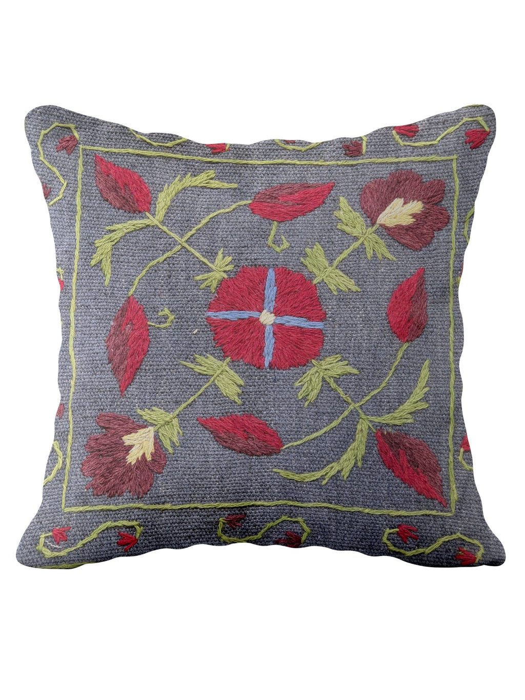 Suzani Hand Embroidered Cushion Cover - 45 x 45 cm