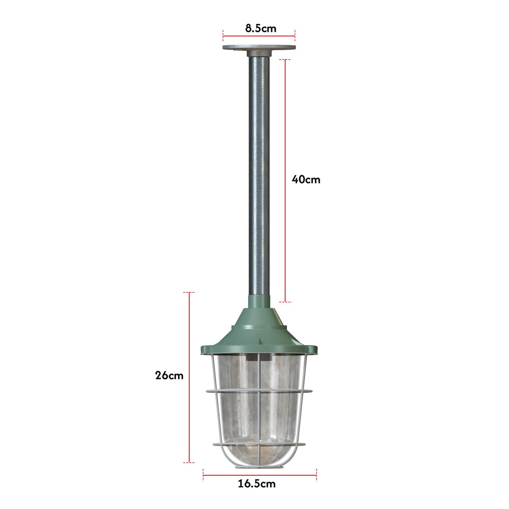 3/4 Entry Lantern Fisherman Caged Conduit Pipe Pendant Light Kit ~6102