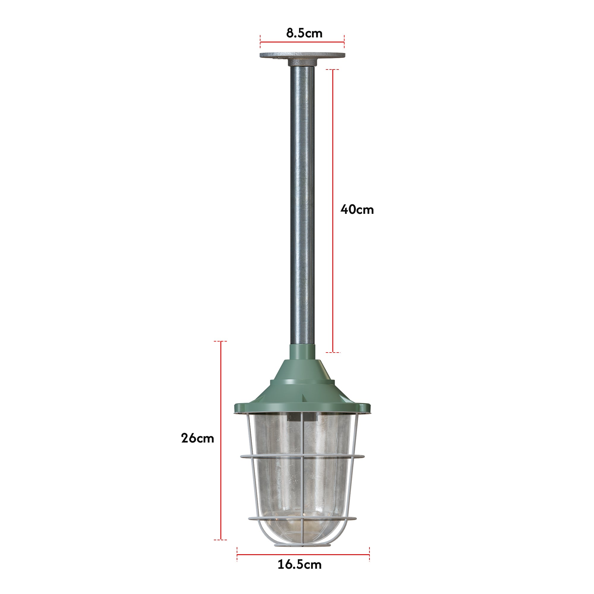 3/4 Entry Lantern Fisherman Caged Conduit Pipe Pendant Light Kit ~6102