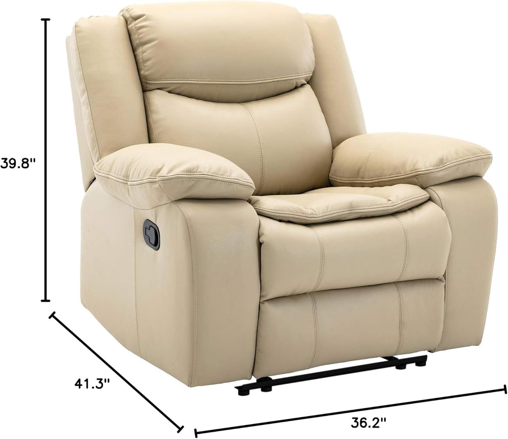 Breathable Leather Manual Recliner For Living Room