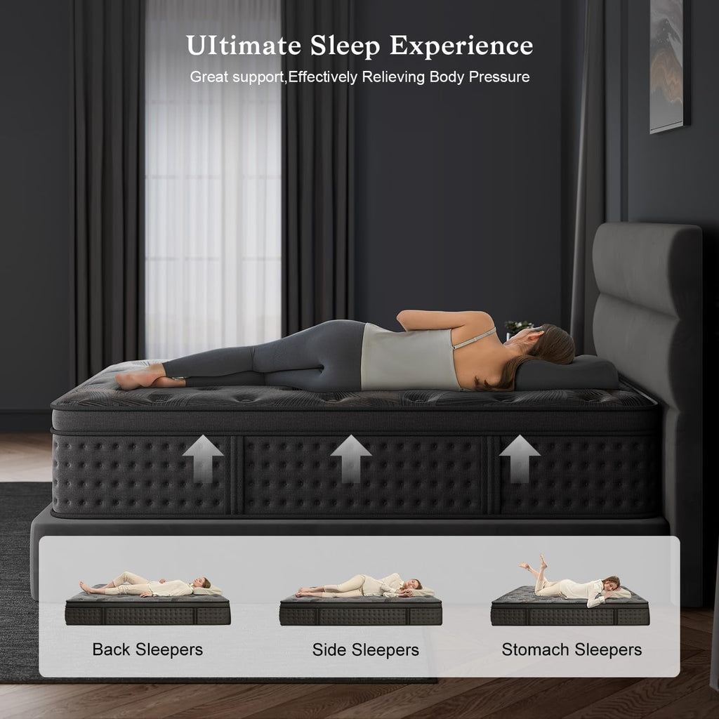 Queen 12 Inches Hybrid Memory foam Mattress CertipurUS-3