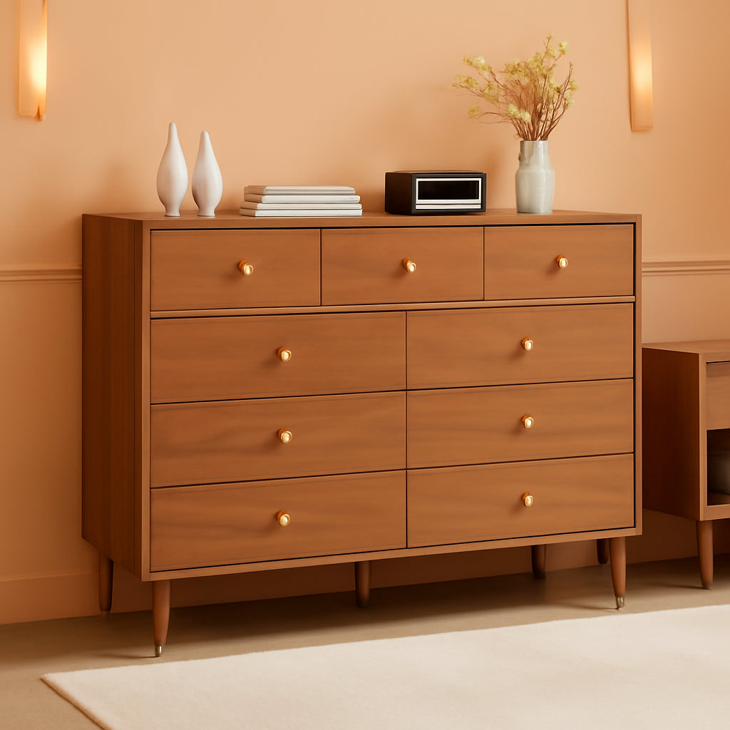 Dark Espresso Storage Cabinet Dresser With Anti Tip