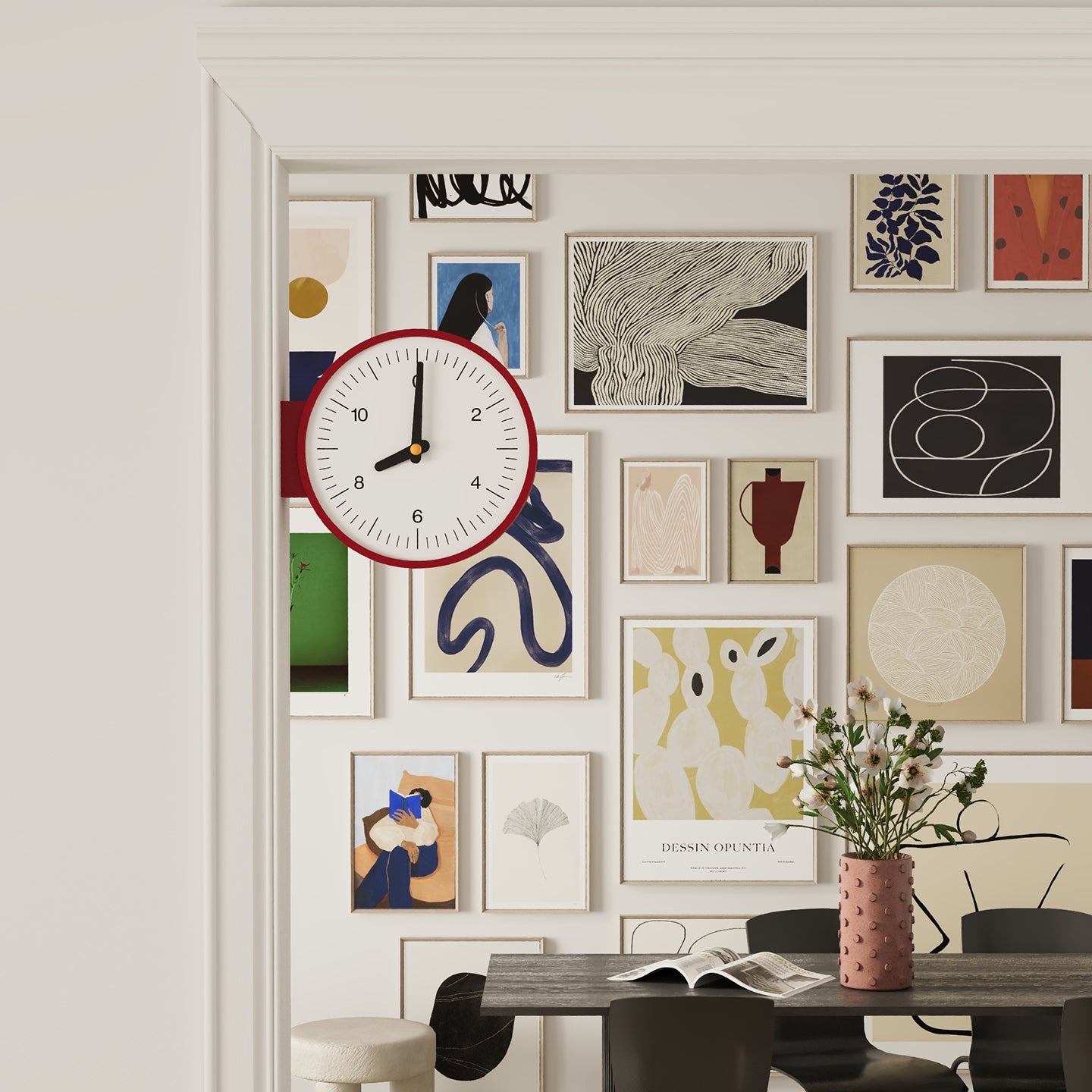 Minimalism Double-Sided Clock