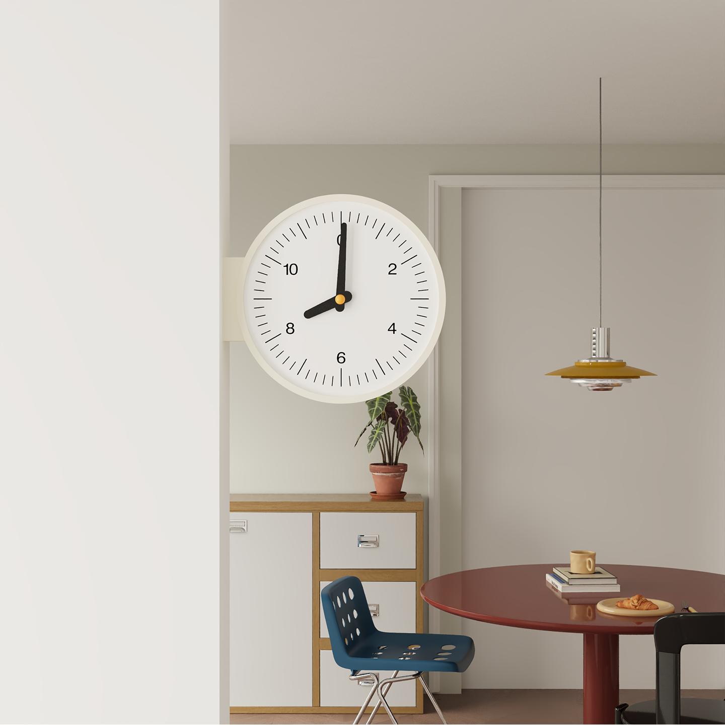 Minimalism Double-Sided Clock