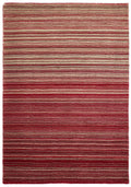 Fine Stripes Red Wool Rug