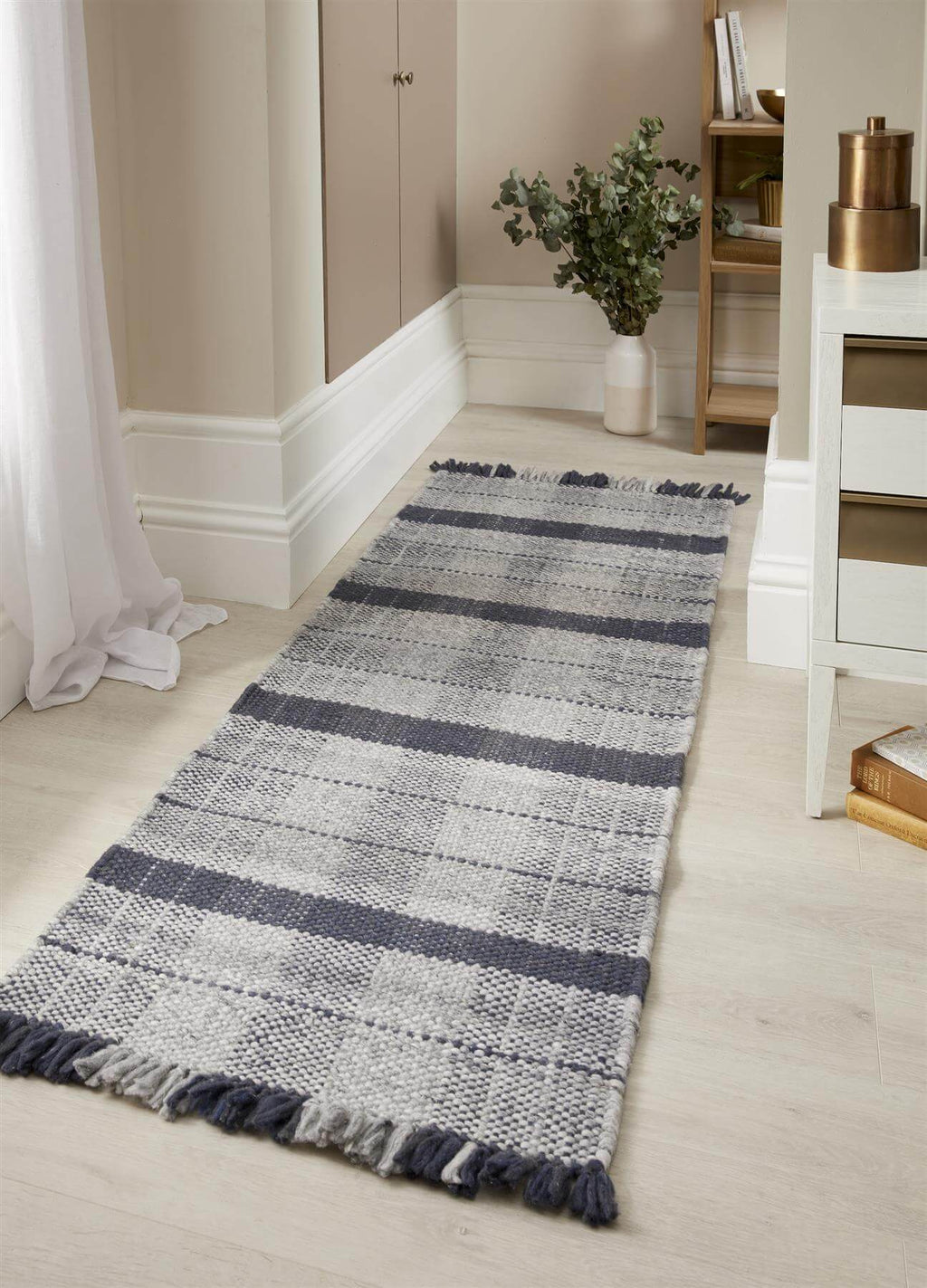 Highland Navy Checkered Rug