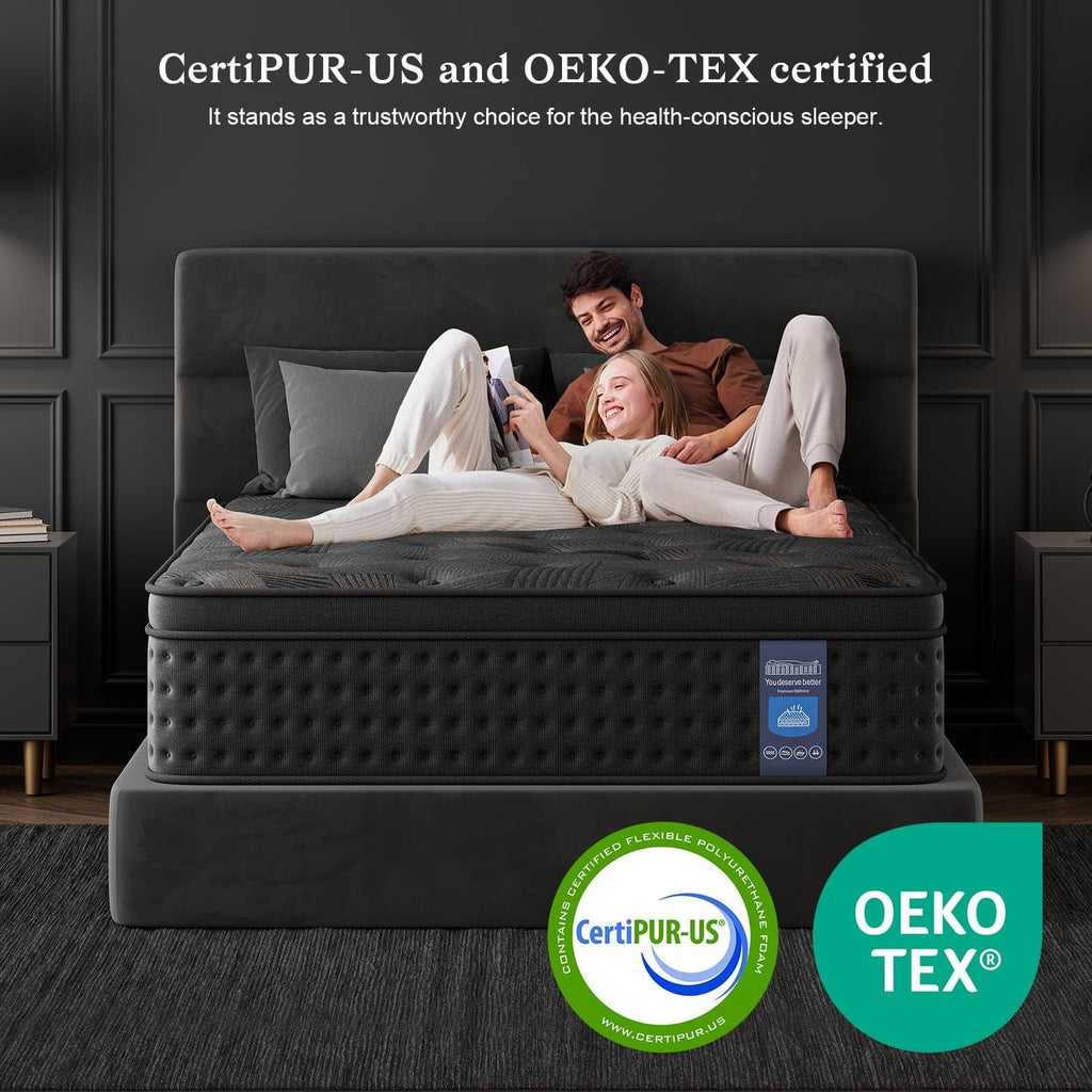 Queen 12 Inches Hybrid Memory foam Mattress CertipurUS-4