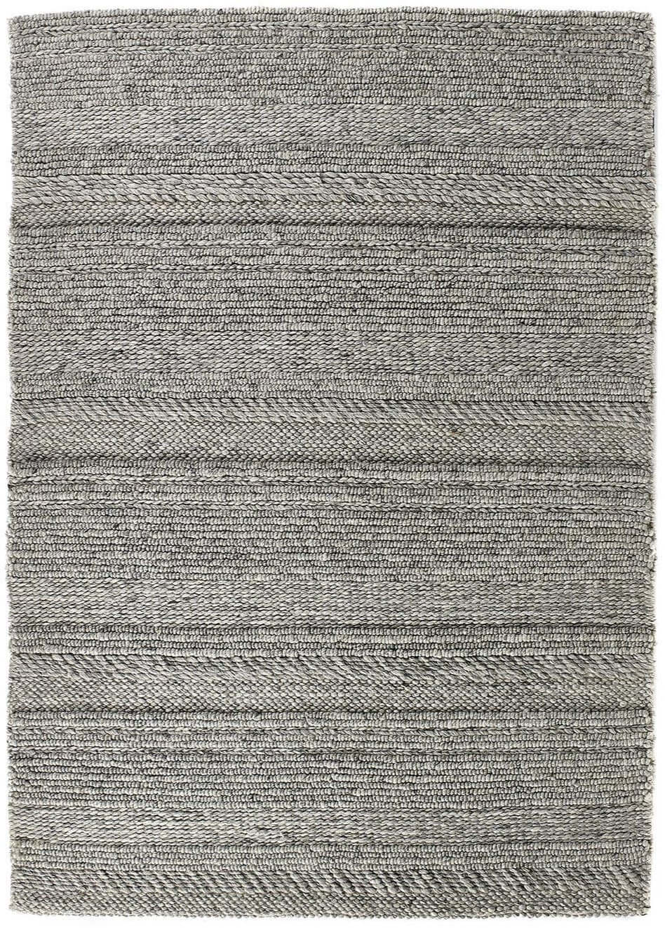 Chunky Natural/Grey Knitted Rug
