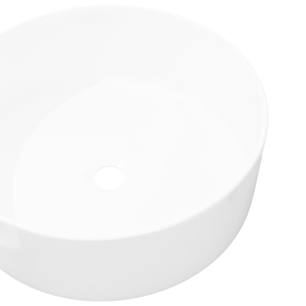 NNEVL Basin Round Ceramic White 40x15 cm-3