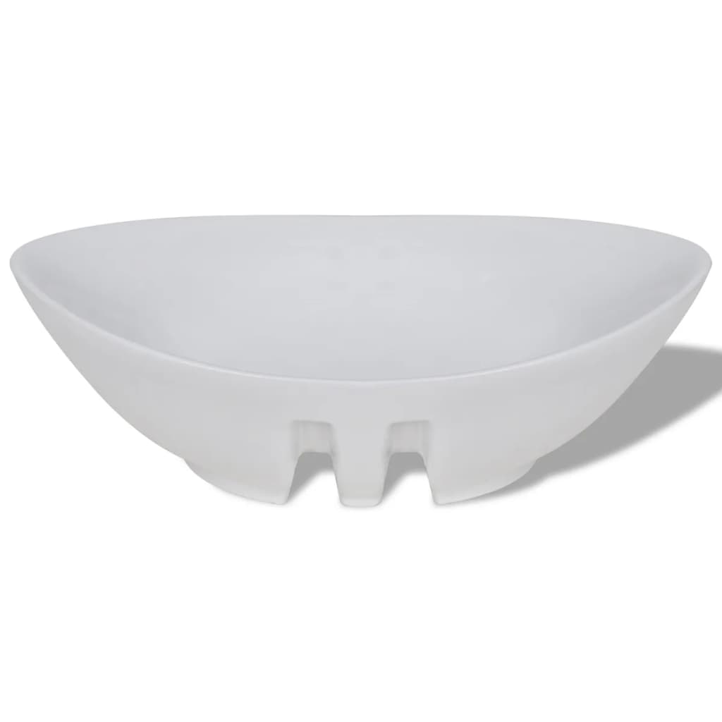 NNEVL Luxury Ceramic Basin Oval with Overflow 59 x 38.5 cm