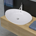 NNEVL Luxury Ceramic Basin Oval with Overflow 59 x 38.5 cm
