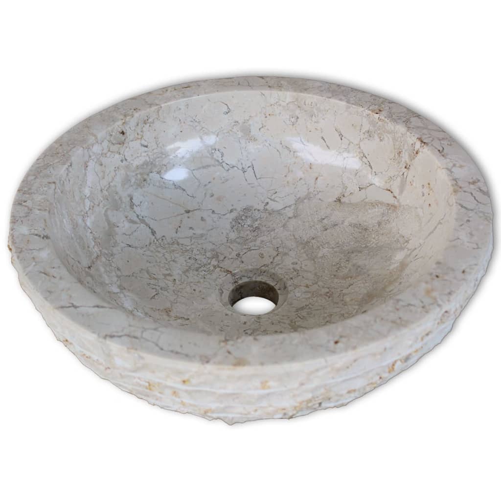 NNEVL Basin Marble 40 cm Cream-2
