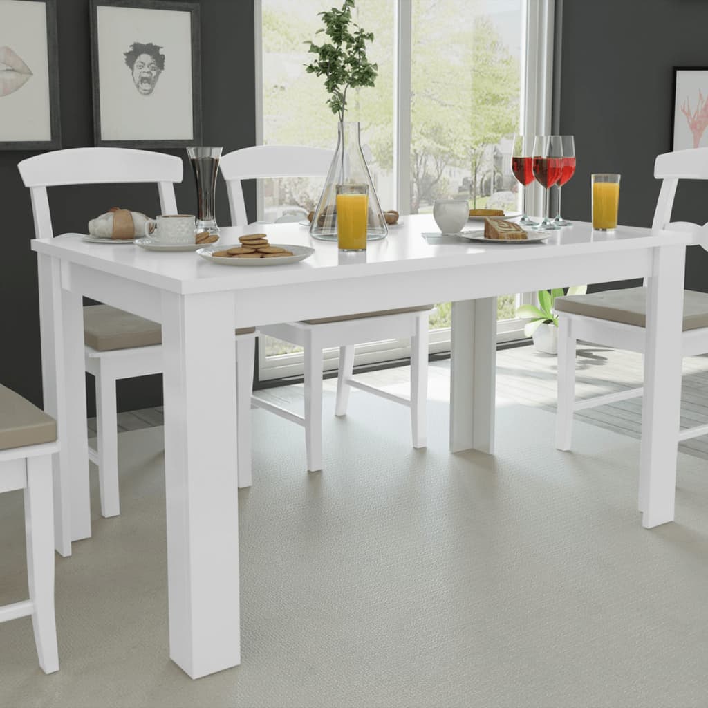 NNEVL Dining Table 140x80x75 cm White