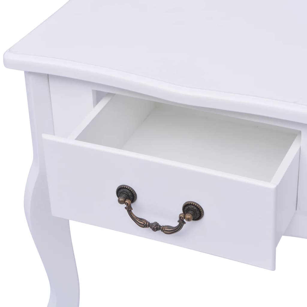 NNEVL Bedside Cabinet MDF White
