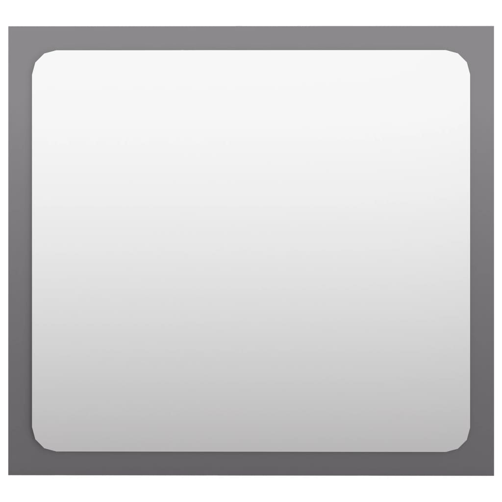NNEVL Bathroom Mirror High Gloss Grey 40x1.5x37 cm Chipboard