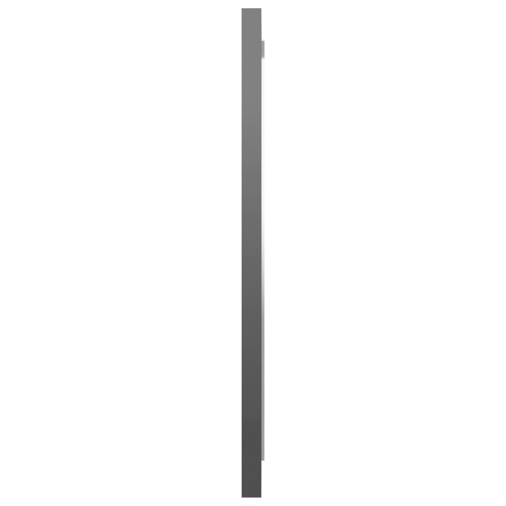 NNEVL Bathroom Mirror High Gloss Grey 40x1.5x37 cm Chipboard