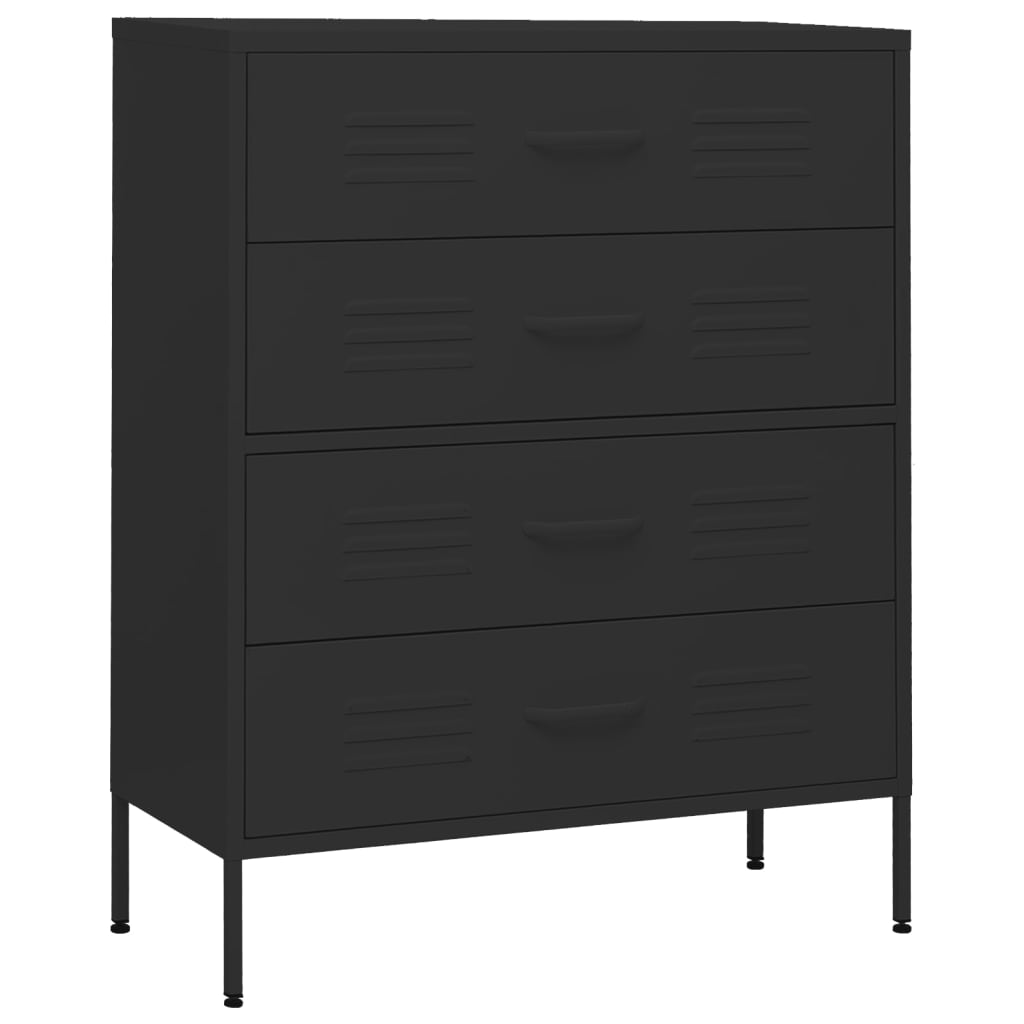 vidaXL Chest of Drawers Dresser for Bedroom Sideboard Storage Cabinet Steel