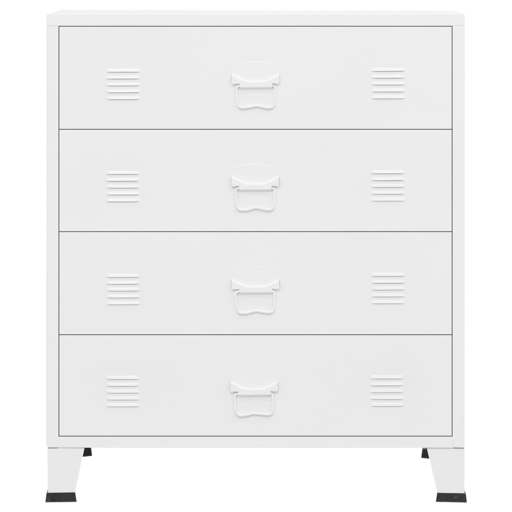 vidaXL Chest of Drawers Dresser for Bedroom Sideboard Storage Cabinet Metal