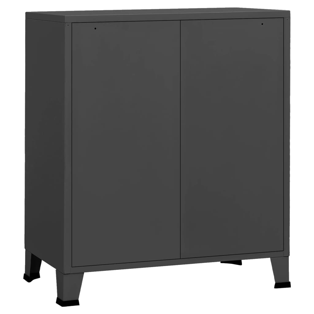 vidaXL Chest of Drawers Dresser for Bedroom Sideboard Storage Cabinet Metal