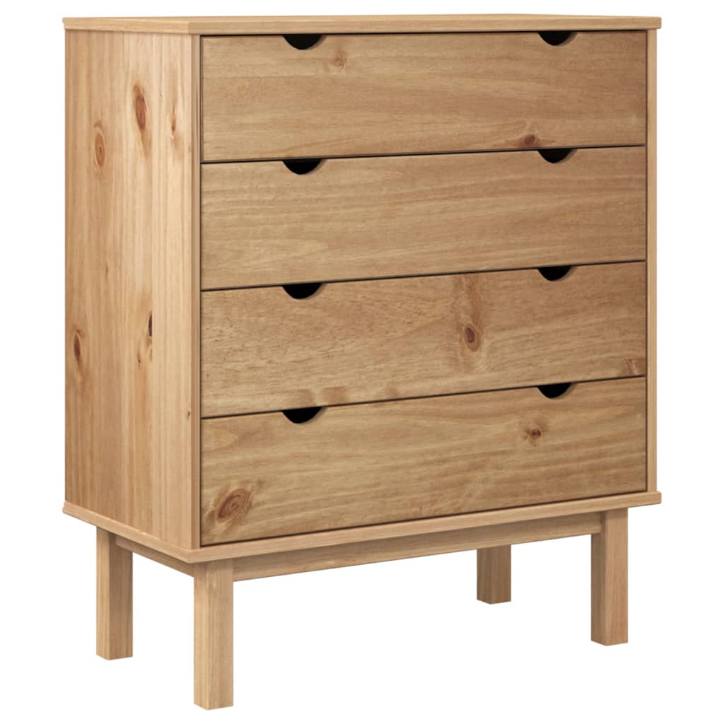 vidaXL Cabinet Dresser Drawer Chest Cabinet with Drawers OTTA Solid Wood Pine