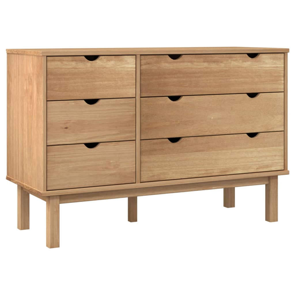 vidaXL Drawer Cabinet  Dresser Drawer Chest Storage Cabinet Solid Wood Pine