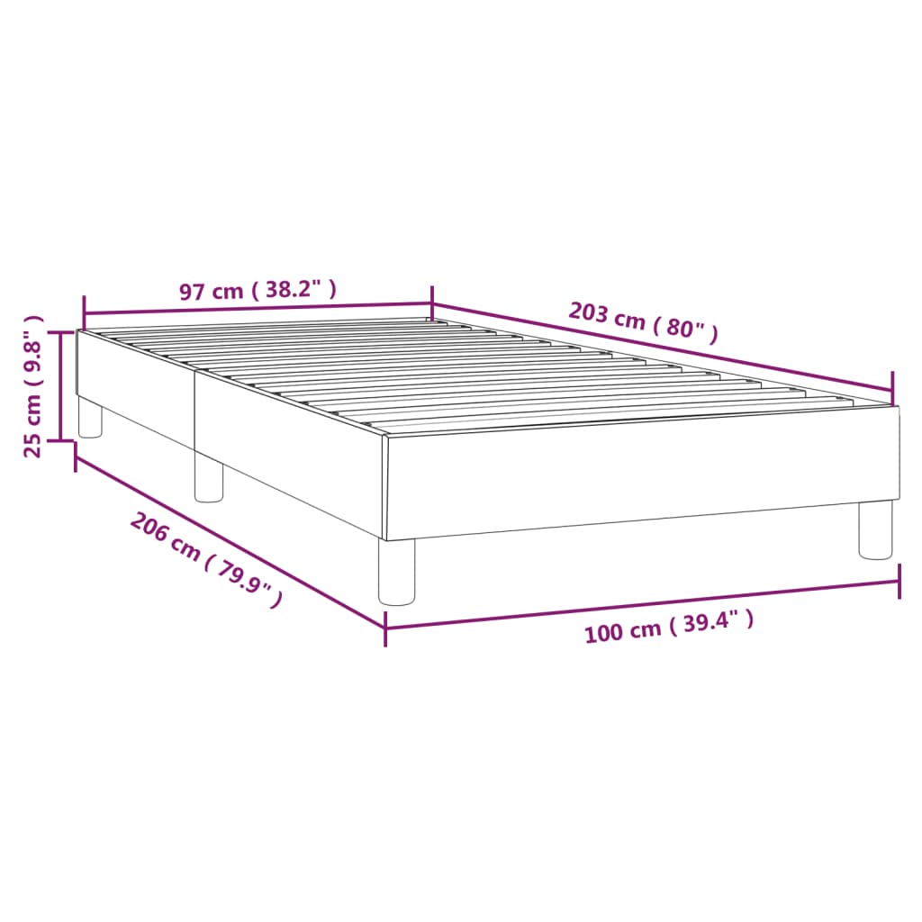vidaXL Bed Frame Platform Bed Mattress Foundation Bedroom Furniture Velvet-1