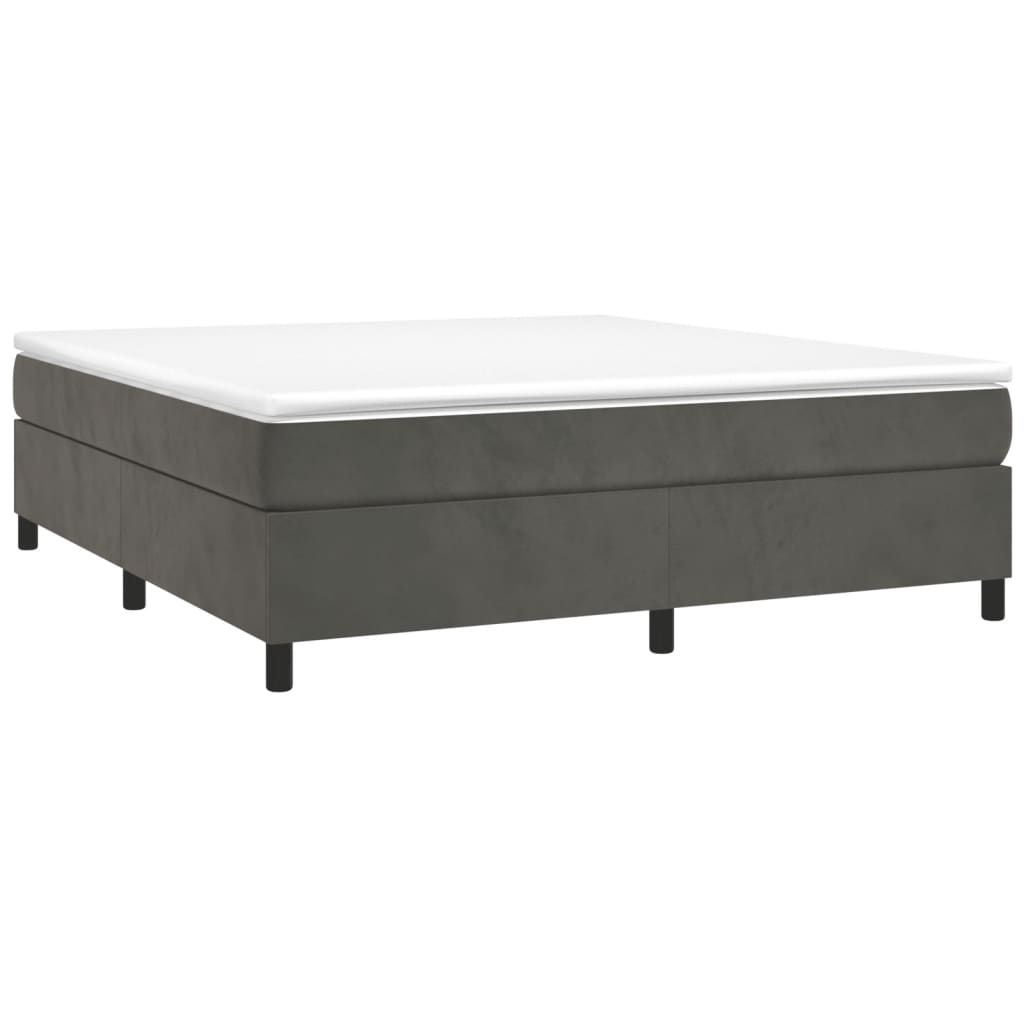 vidaXL Bed Frame Platform Bed Mattress Foundation Bedroom Furniture Velvet-2