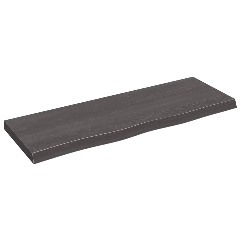 NNEVL Bathroom Countertop Dark Grey 80x30x4 cm Treated Solid Wood-1