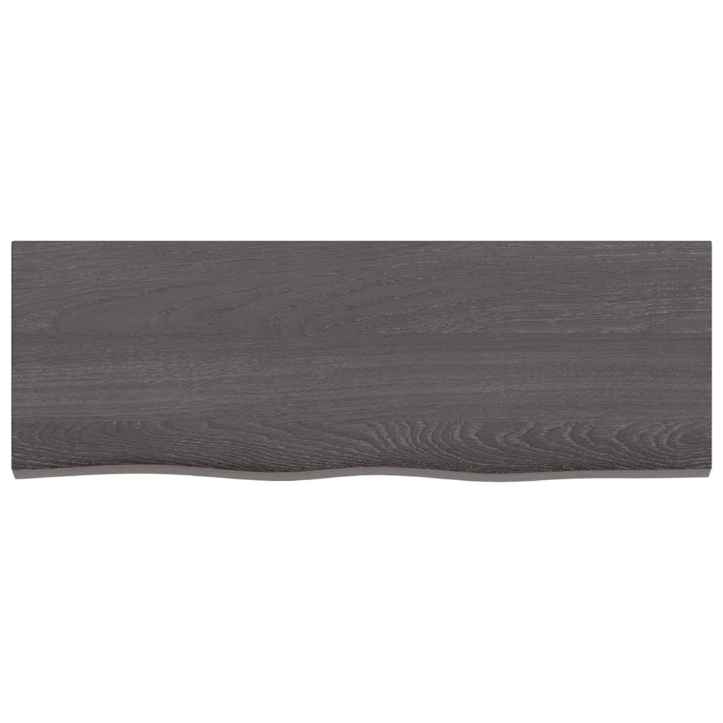NNEVL Bathroom Countertop Dark Grey 80x30x4 cm Treated Solid Wood-2