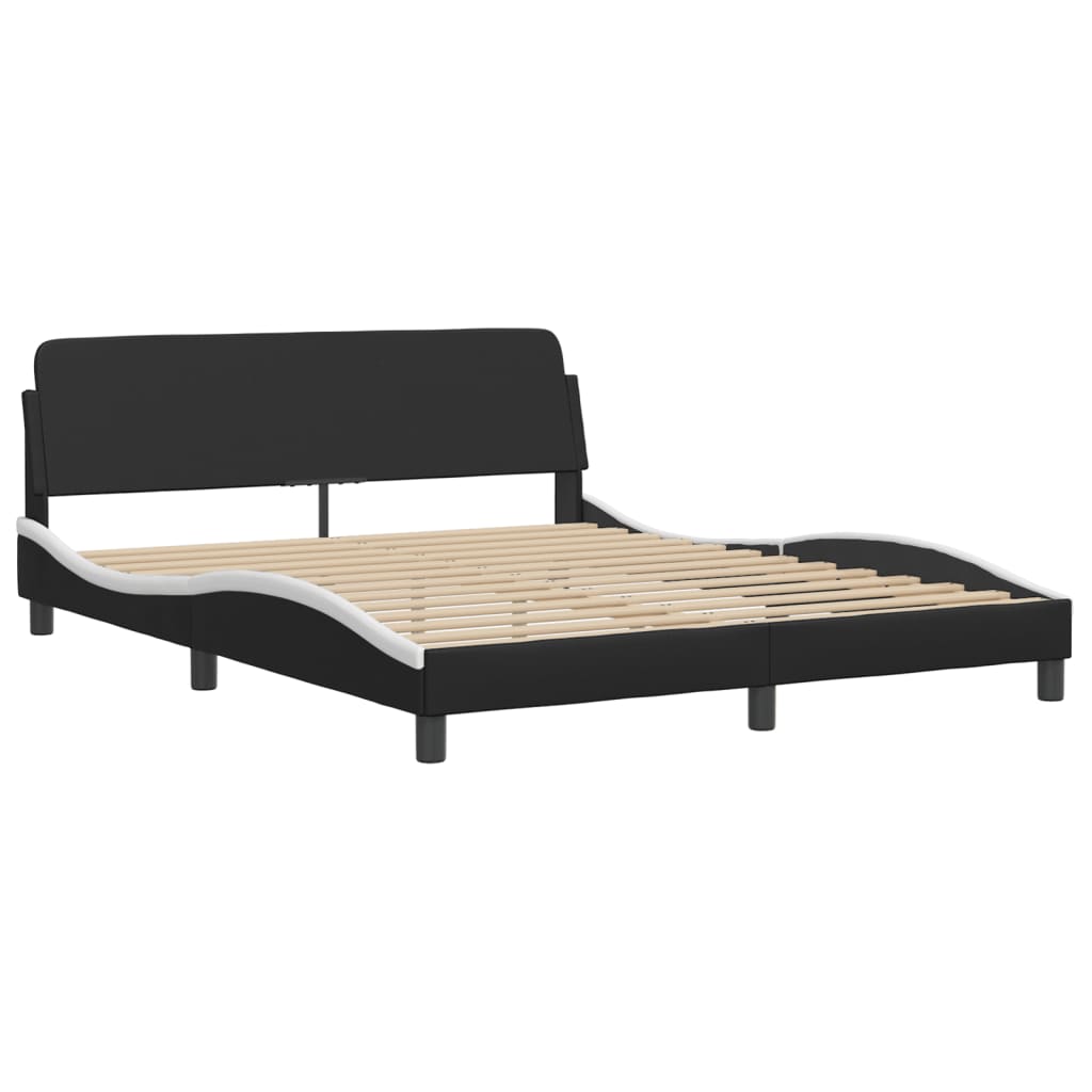 vidaXL Bed Frame without Mattress Platform Bedstead Bed Base Faux Leather-1