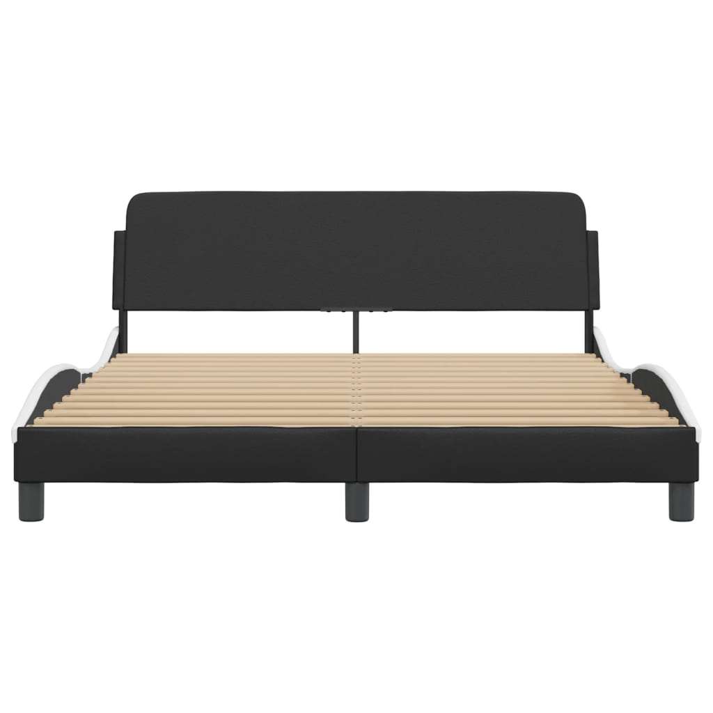 vidaXL Bed Frame without Mattress Platform Bedstead Bed Base Faux Leather-3