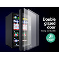 NNEDSZ 70L Bar Fridge Glass Door Mini Countertop Freezer Fridges Bottle Cooler