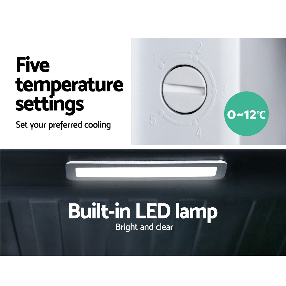 NNEDSZ 70L Bar Fridge Glass Door Mini Countertop Freezer Fridges Bottle Cooler