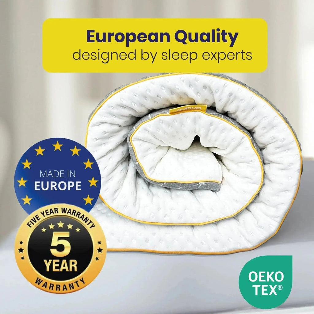 Brightr® Aurora Deluxe 2 in 1 Best Memory Foam mattress topper - Medium Firm