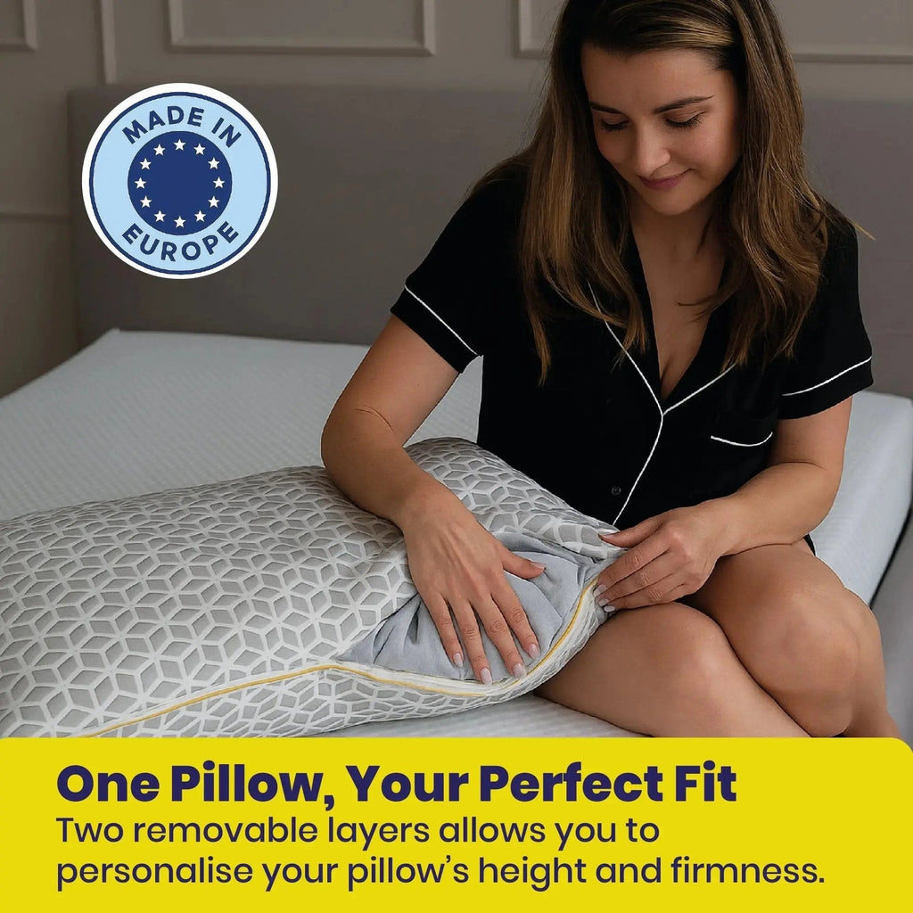 Brightr® Luna Adjustable Memory Foam pillow for neck & shoulder pains