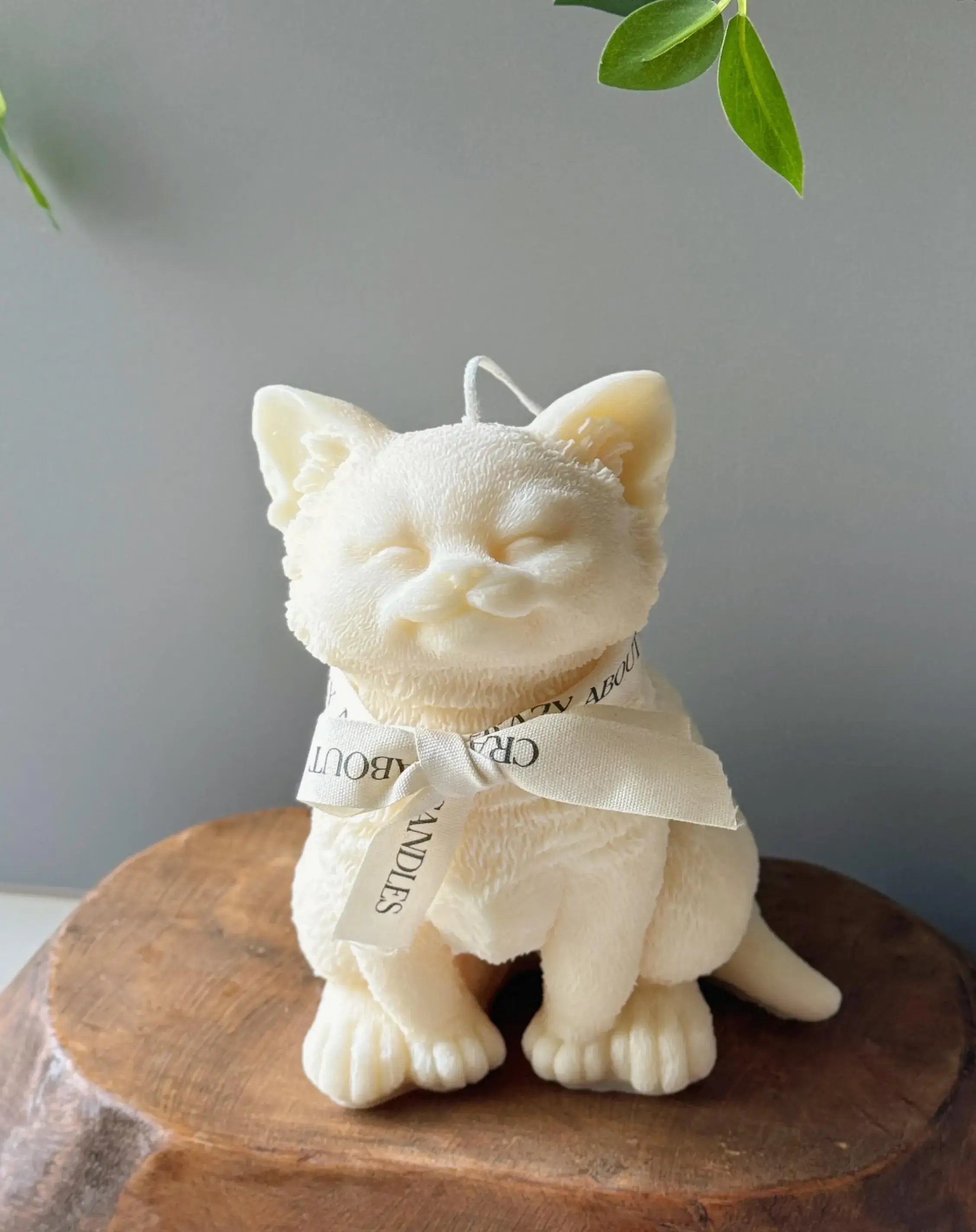 Large Cat Sculpture Candle - Unique Soy Wax Candle Gift Idea-0