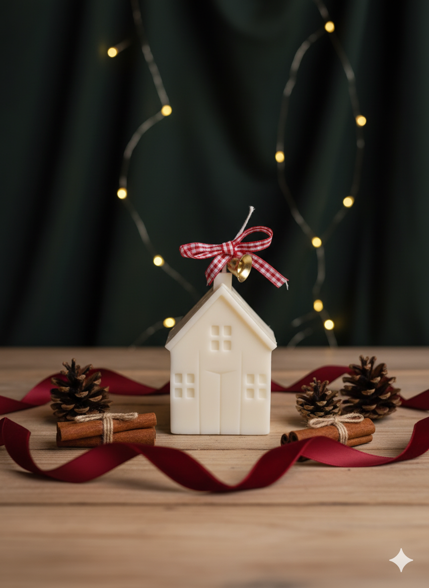 Christmas Cottage Candles for Cozy Holiday Decor-1