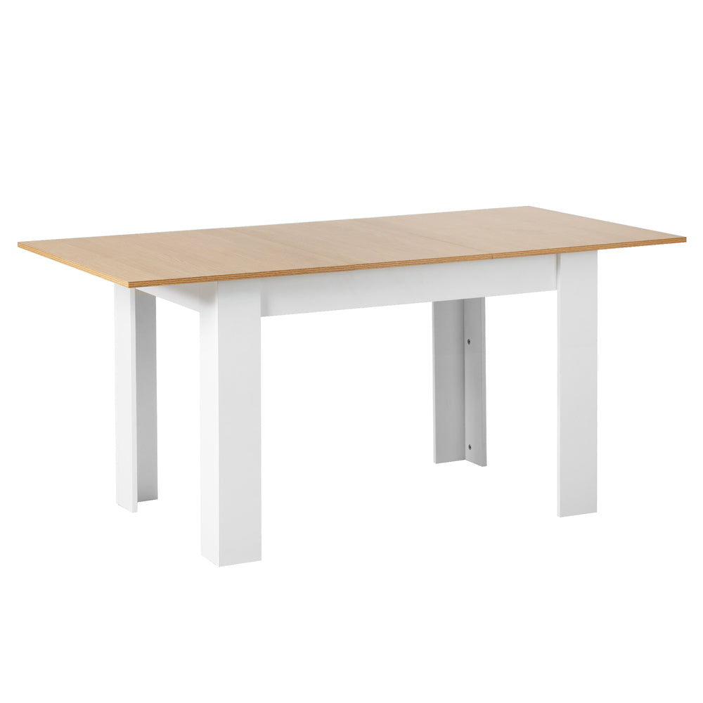 NNEED 160cm Extendable Dining Table Wooden&White