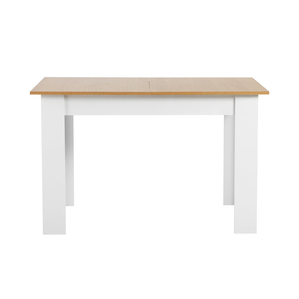 NNEED 160cm Extendable Dining Table Wooden&White