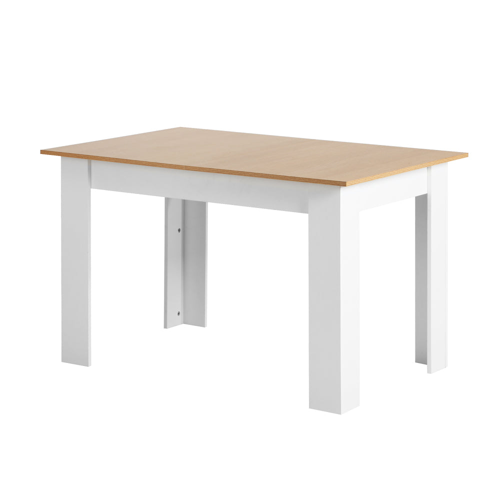 NNEED 160cm Extendable Dining Table Wooden&White