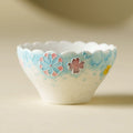 Handmade Ceramic Teacup with Floral Embossed Design – 80ml Traditional Chinese Tea Cup